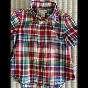 Baby boys polo button up shirt